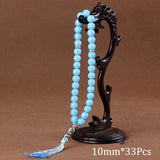 10mm Turquoises Tassel Pendant Quartz Stone Bead Tasbih