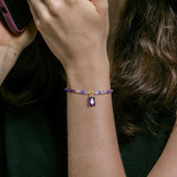 Aventurine Stone Bracelet for Women Men Rectangle Gems Charm Bangle