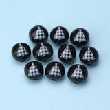 20Pcs 16mm Christmas Tree Wooden Beads Decorations Xmas Santa Claus Party