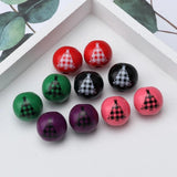 20Pcs 16mm Christmas Tree Wooden Beads Decorations Xmas Santa Claus Party