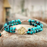 4mm Beads Bohemia Bracelet Tree of Life OM Symbol Braided Charm Bracelet