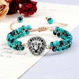 4mm Beads Bohemia Bracelet Tree of Life OM Symbol Braided Charm Bracelet