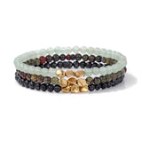 Tibetan Buddhist Natural Stone Beads Bracelet Set