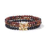 Tibetan Buddhist Natural Stone Beads Bracelet Set