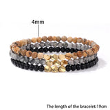 Tibetan Buddhist Natural Stone Beads Bracelet Set