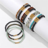 Tibetan Buddhist Natural Stone Beads Bracelet Set