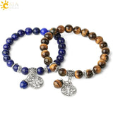 CSJA Amethysts Crystal Bracelet Tree of Life Protection Healing Energy G422