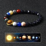 Universe Solar System Bracelets Natural Stone Galaxy Eight Planets Bracelet