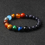 Universe Solar System Bracelets Natural Stone Galaxy Eight Planets Bracelet