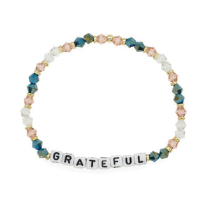 Clay Beaded Letter Bracelet for Women Natural Stone Crystal Polymer Jewelry