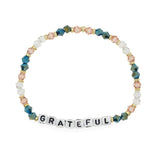 Clay Beaded Letter Bracelet for Women Natural Stone Crystal Polymer Jewelry