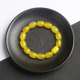 Green Peacock Agate Bracelets Women Natural Stone Beads Bangle