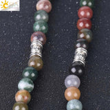 CSJA Healing Balance Bracelet with Indian Agates Natural Stone Gem