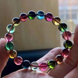 Tourmaline Bracelet - Crystal Garnet Beaded Charm Bracelet