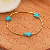 Christian Turquoise Cross Bracelets for Women