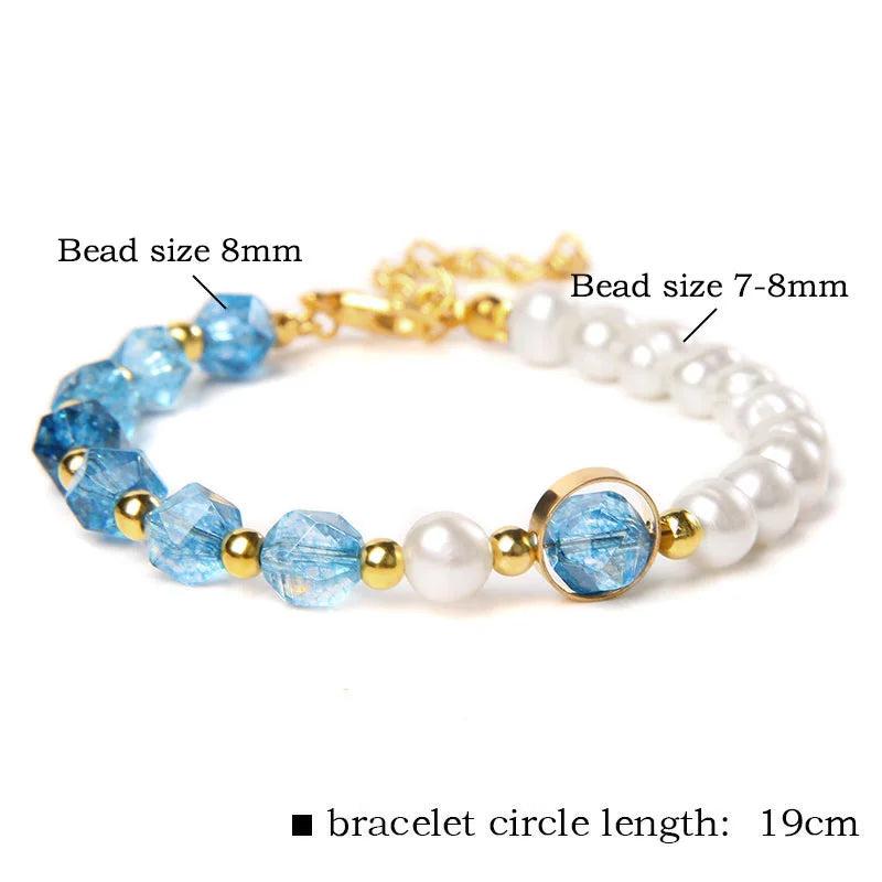 Freshwater Pearl Amazonite Bracelet Adjustable Wedding Jewelry