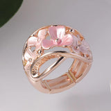 Flower Ring Silver Adjustable Jewelry Women's Rings