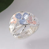 Flower Ring Silver Adjustable Jewelry Women's Rings