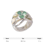 Flower Ring Silver Adjustable Jewelry Women's Rings