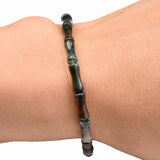 Indian Agate Bamboo Beaded Bracelets for Women 5*12MM