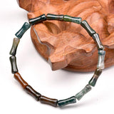 Indian Agate Bamboo Beaded Bracelets for Women 5*12MM