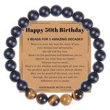 70th Birthday Natural Stone Bracelet