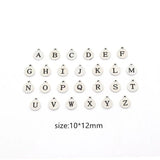 Men's Round Initial Letter Bracelet, 6mm Width Bead, Gift