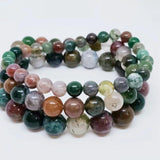 Indian Agate Beaded Bracelet Energy Healing Bangle