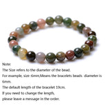 Indian Agate Beaded Bracelet Energy Healing Bangle