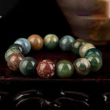 Indian Agate Beaded Bracelet Energy Healing Bangle