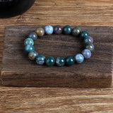 Indian Agate Beaded Bracelet Energy Healing Bangle