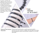 Healing Chakra Stone Protection Bracelet with Hematite Beads