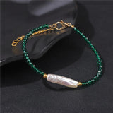 Pearl Charm Bracelet Women Faceted Beads Crystal Bangles Wedding