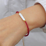 Pearl Charm Bracelet Women Faceted Beads Crystal Bangles Wedding