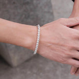 Adjustable Hematite Bracelet Retro Clasp Natural Stone Beads