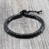 Adjustable Hematite Bracelet Retro Clasp Natural Stone Beads