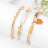 Romantic Crystal Beads Bracelet Set for Women