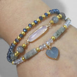 Romantic Crystal Beads Bracelet Set for Women