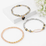 Romantic Crystal Beads Bracelet Set for Women