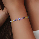 Evil Eye Bracelet Natural Stone Beads Chain Couple Jewelry