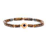 Evil Eye Bracelet Natural Stone Beads Chain Couple Jewelry