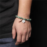 Buddha Tag Charm Sodalite Bracelet for Pray Health