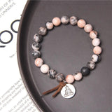 Buddha Tag Charm Sodalite Bracelet for Pray Health