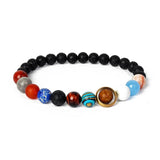 Solar System 8 Planets Bracelets Universe Galaxy Beads Bangles for Women