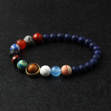 Solar System 8 Planets Bracelets Universe Galaxy Beads Bangles for Women