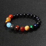 Solar System 8 Planets Bracelets Universe Galaxy Beads Bangles for Women