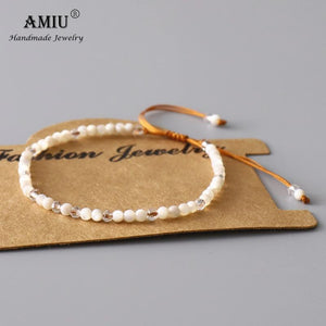 Natura Mother Of Pearl Bracelet Beads Adjustable Bracelet