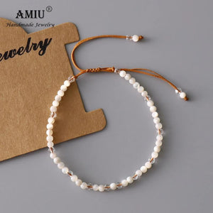 Natura Mother Of Pearl Bracelet Beads Adjustable Bracelet