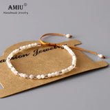 Natura Mother Of Pearl Bracelet Beads Adjustable Bracelet