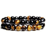 2pcs Natural Stone Bead Bracelets for Men Women